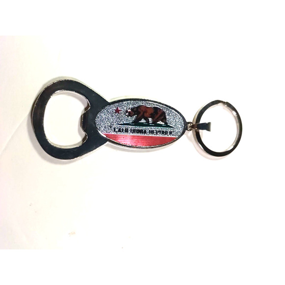 California Republic Bear Metal Keychain Bottle Opener - Picture 3 of 3